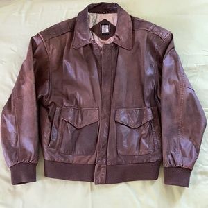 Greg Bell Oversized Leather Bomber Jacket
